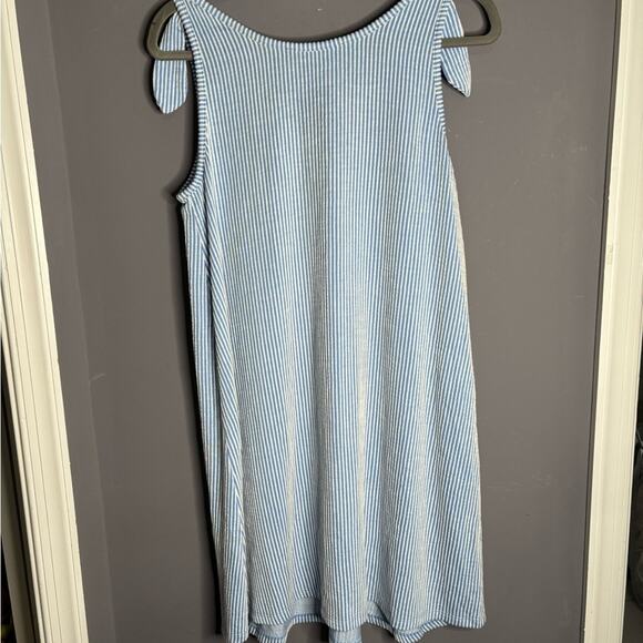 Tommy Hilfiger Blue and White Striped Summery Dress Size Medium - Picture 6 of 7